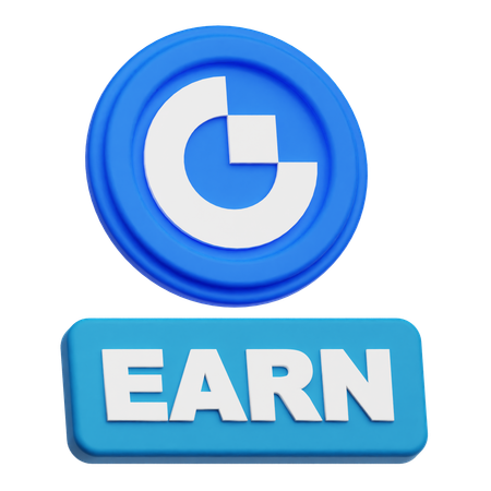 Gate Token Earn  3D Icon