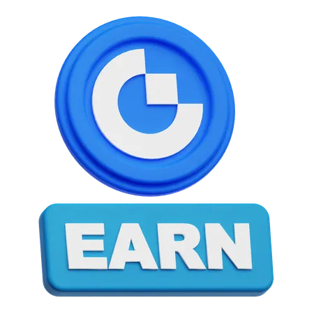 Gate Token Earn  3D Icon