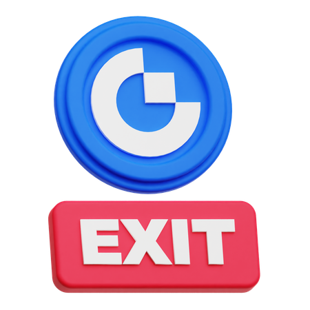 Gate Token Exit  3D Icon