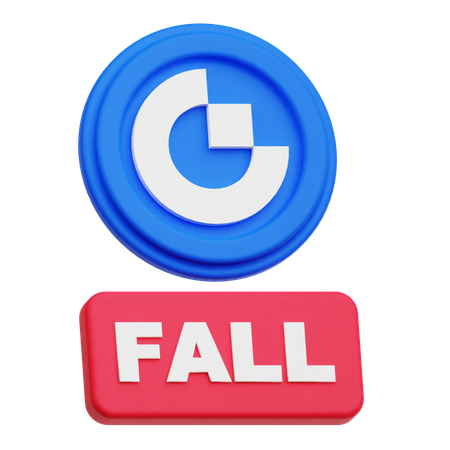 Gate Token Fall  3D Icon