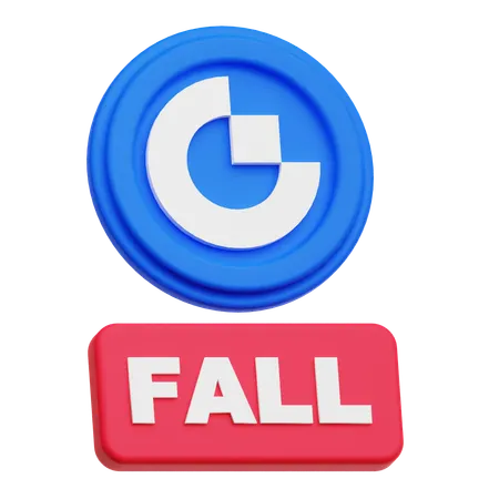 Gate Token Fall  3D Icon