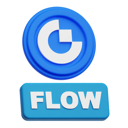 Gate Token Flow  3D Icon