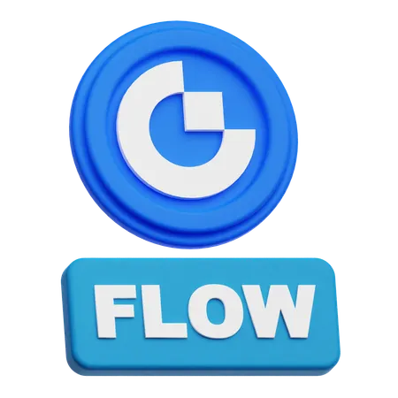 Gate Token Flow  3D Icon