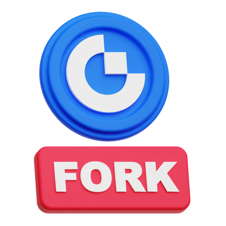 Gate Token Fork  3D Icon