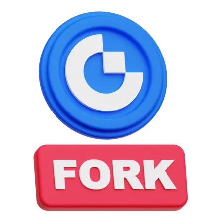 Gate Token Fork  3D Icon