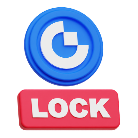 Gate Token Lock  3D Icon