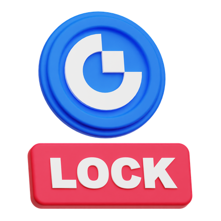 Gate Token Lock  3D Icon