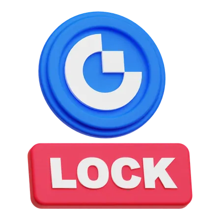 Gate Token Lock  3D Icon