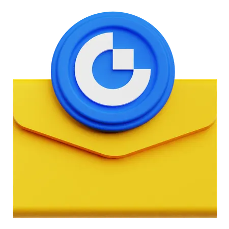 Gate Token Mail  3D Icon