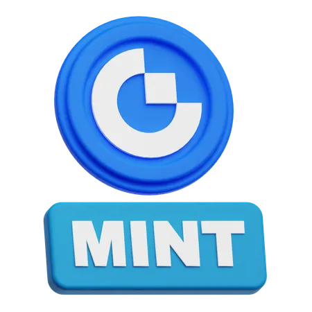 Gate Token Mint  3D Icon