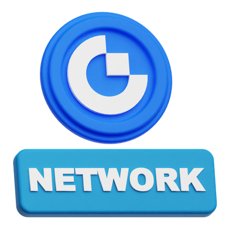 Gate Token Network  3D Icon