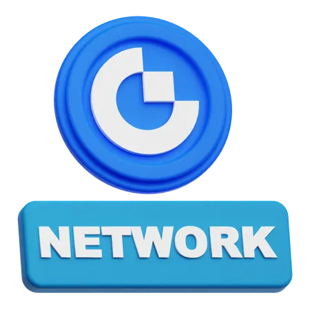 Gate Token Network  3D Icon