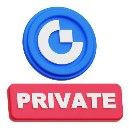 Gate Token Private  3D Icon