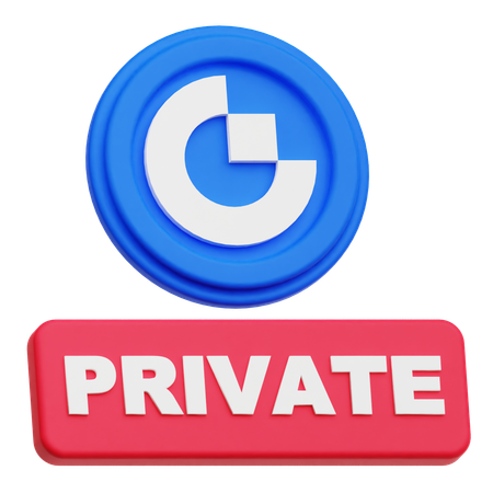 Gate Token Private  3D Icon