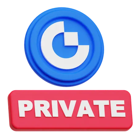 Gate Token Private  3D Icon