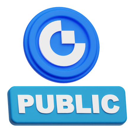 Gate Token Public  3D Icon