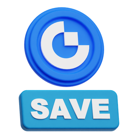 Gate Token Save  3D Icon