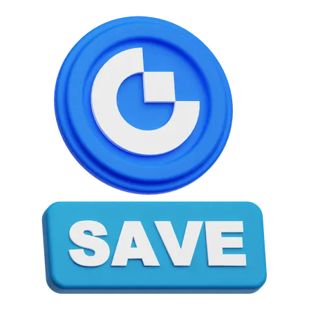 Gate Token Save  3D Icon