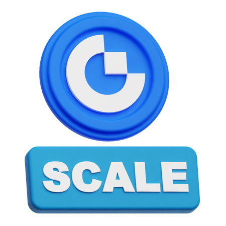 Gate Token Scale  3D Icon