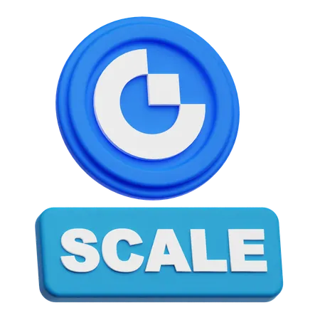 Gate Token Scale  3D Icon