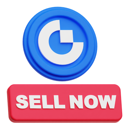 Gate Token Sell Now  3D Icon