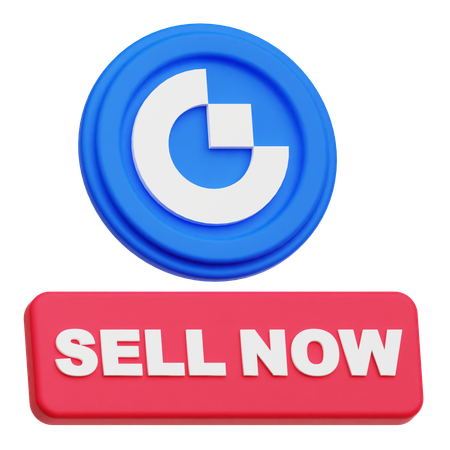Gate Token Sell Now  3D Icon