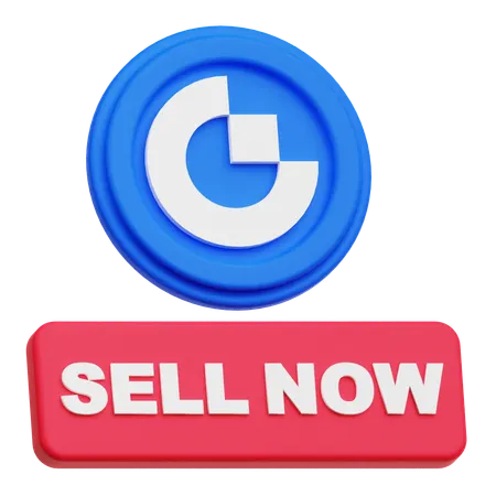 Gate Token Sell Now  3D Icon