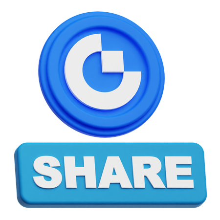 Gate Token Share  3D Icon