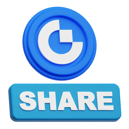 Gate Token Share  3D Icon