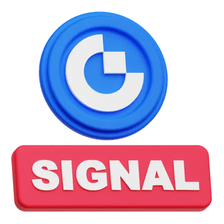 Gate Token Signal  3D Icon