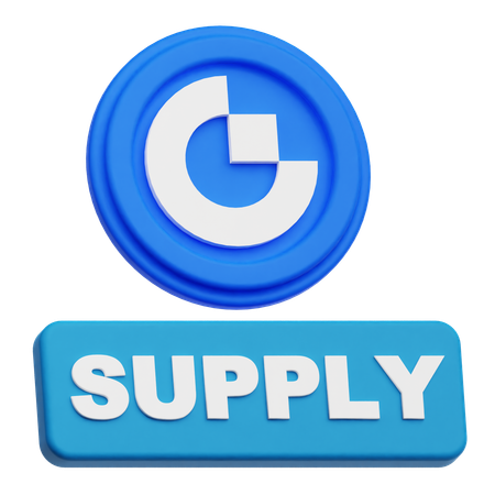 Gate Token Supply  3D Icon