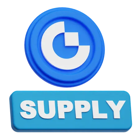 Gate Token Supply  3D Icon