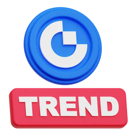 Gate Token Trend  3D Icon