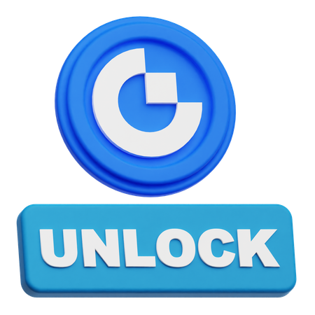 Gate Token Unlock  3D Icon