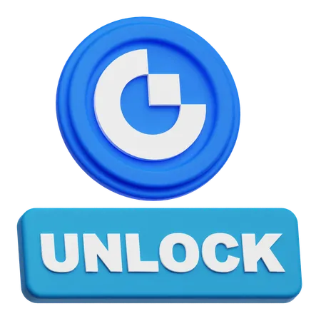 Gate Token Unlock  3D Icon
