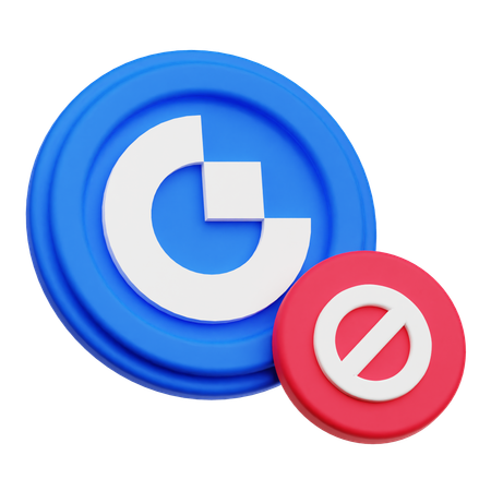 Gate-Token-Verbot  3D Icon