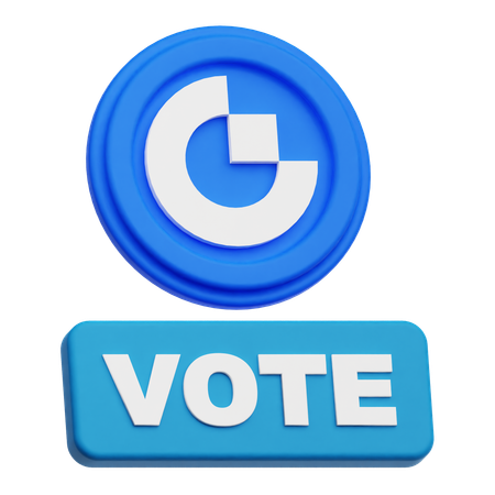 Gate Token Vote  3D Icon