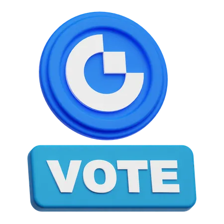 Gate Token Vote  3D Icon