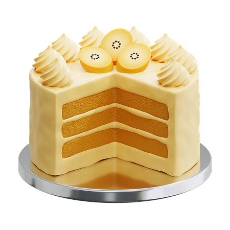 Gâteau à la banane 3D Icon
