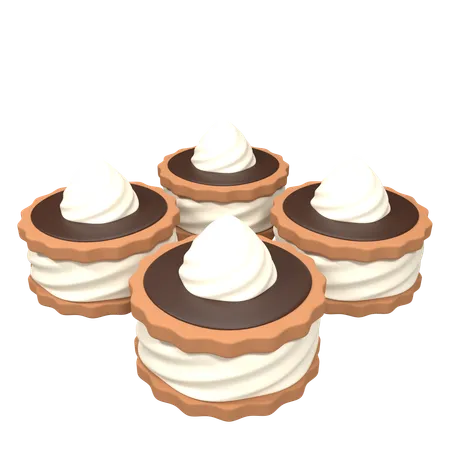 Gâteau à la crème fouettée  3D Icon