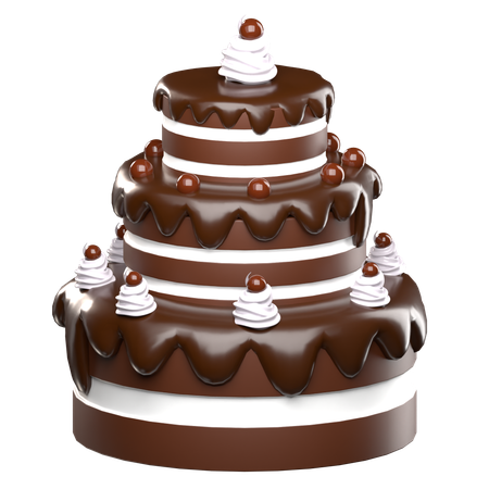 Gateau au chocolat  3D Icon