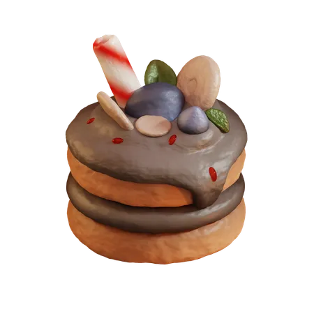 Gateau au chocolat  3D Icon