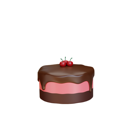 Gateau au chocolat  3D Illustration