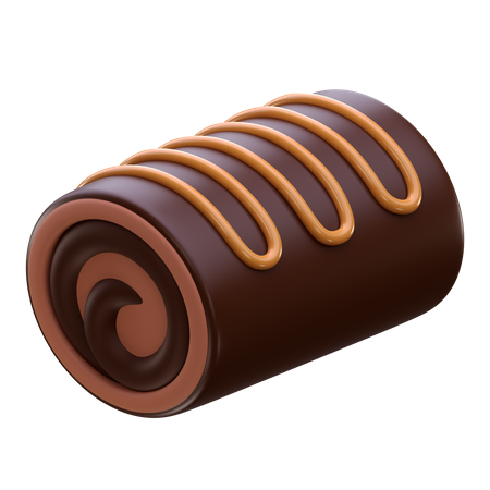 Rouleau de gâteau au chocolat  3D Icon