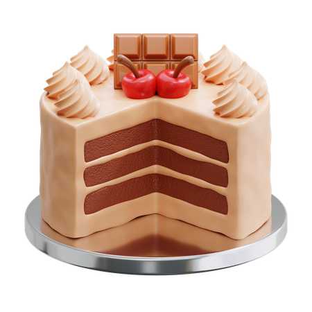 Gâteau au chocolat blanc  3D Icon