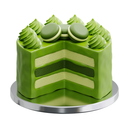 Gâteau au matcha  3D Icon