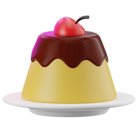 Gâteau au pouding  3D Icon