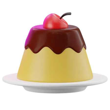 Gâteau au pouding  3D Icon