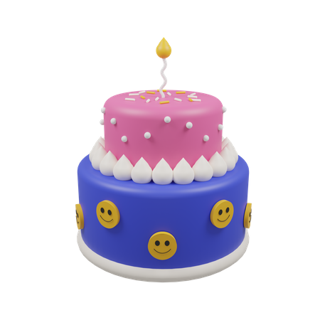 Gâteau aux bougies  3D Icon