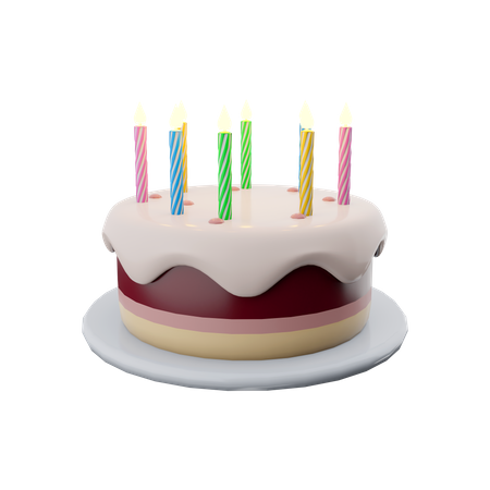 Gâteau aux bougies  3D Icon